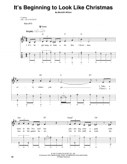 page one of It's Beginning To Look Like Christmas (Banjo Tab)