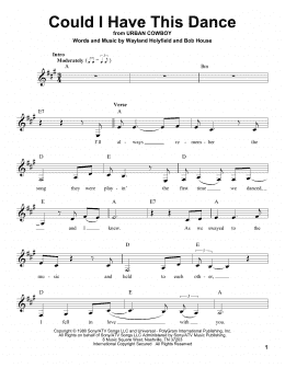 page one of Could I Have This Dance (Pro Vocal)