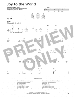 page one of Joy To The World (Guitar Cheat Sheet)