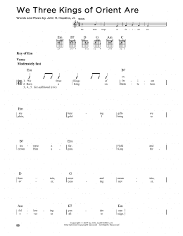 page one of We Three Kings Of Orient Are (Guitar Cheat Sheet)