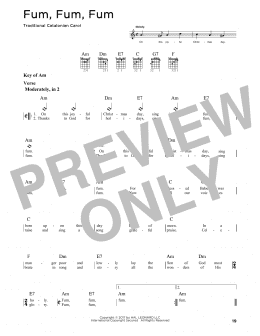 page one of Fum, Fum, Fum (Guitar Cheat Sheet)