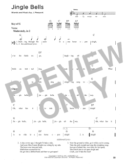 page one of Jingle Bells (Guitar Cheat Sheet)