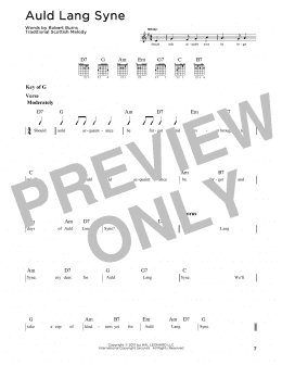 page one of Auld Lang Syne (Guitar Cheat Sheet)