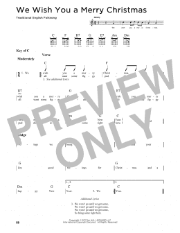 page one of We Wish You A Merry Christmas (Guitar Cheat Sheet)