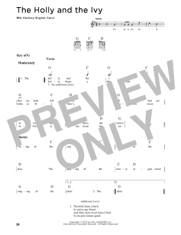 page one of The Holly And The Ivy (Guitar Cheat Sheet)