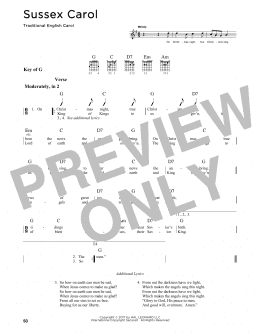 page one of Sussex Carol (Guitar Cheat Sheet)