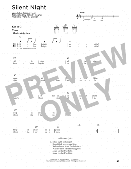 page one of Silent Night (Guitar Cheat Sheet)