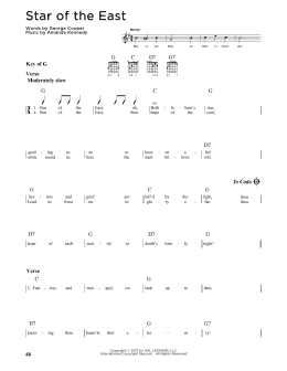 page one of Star Of The East (Guitar Cheat Sheet)