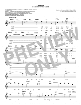 page one of Caravan (Easy Lead Sheet / Fake Book)