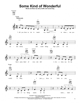 page one of Some Kind Of Wonderful (Ukulele)