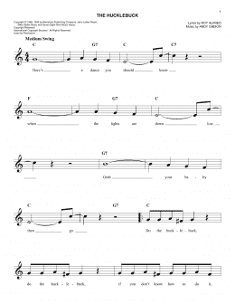 page one of The Hucklebuck (Easy Lead Sheet / Fake Book)