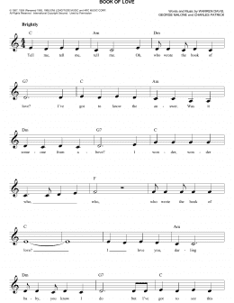 page one of Book Of Love (Easy Lead Sheet / Fake Book)