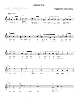 page one of Elmer's Tune (Easy Lead Sheet / Fake Book)