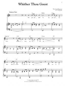 page one of Whither Thou Goest (Piano & Vocal)