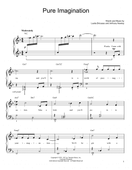 page one of Pure Imagination (Easy Piano)