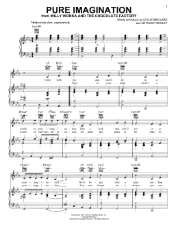 page one of Pure Imagination (Piano, Vocal & Guitar Chords (Right-Hand Melody))