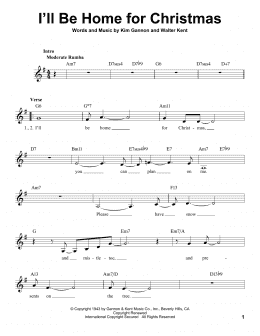 page one of I'll Be Home For Christmas (Pro Vocal)