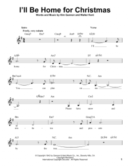 page one of I'll Be Home For Christmas (Pro Vocal)