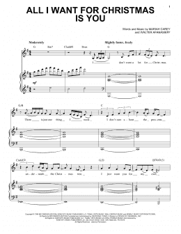 page one of All I Want For Christmas Is You (Piano & Vocal)