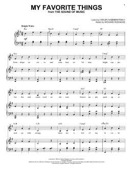 page one of My Favorite Things (from The Sound of Music) (Piano & Vocal)