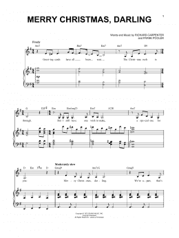 page one of Merry Christmas, Darling (Piano & Vocal)