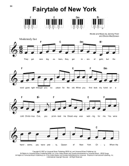 page one of Fairytale Of New York (Super Easy Piano)