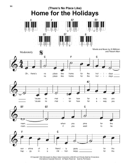 page one of (There's No Place Like) Home For The Holidays (Super Easy Piano)