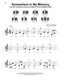 page one of Somewhere In My Memory (Super Easy Piano)