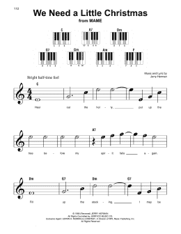 page one of We Need A Little Christmas (Super Easy Piano)