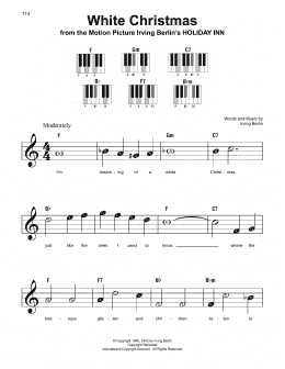 page one of White Christmas (Super Easy Piano)