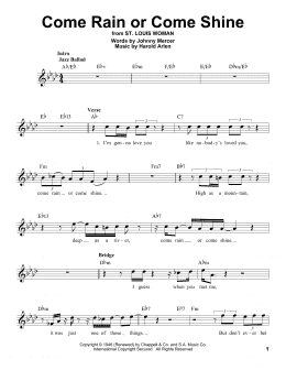 page one of Come Rain Or Come Shine (Pro Vocal)