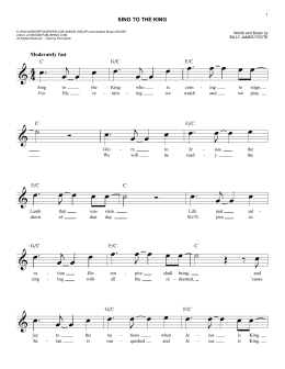 page one of Sing To The King (Easy Lead Sheet / Fake Book)