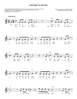 page one of How Great Is Our God (Easy Lead Sheet / Fake Book)