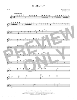 page one of 25 Or 6 To 4 (Flute Solo)