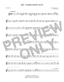 page one of Mr. Tambourine Man (Tenor Sax Solo)