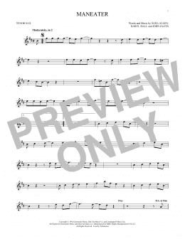 page one of Maneater (Tenor Sax Solo)