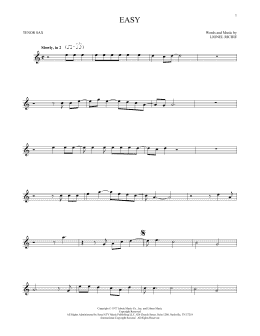 page one of Easy (Tenor Sax Solo)