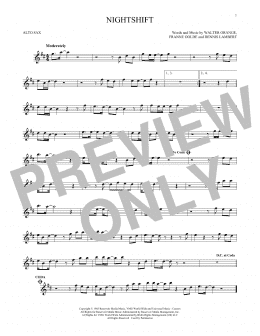 page one of Nightshift (Alto Sax Solo)