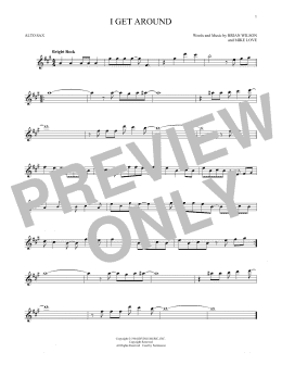 page one of I Get Around (Alto Sax Solo)