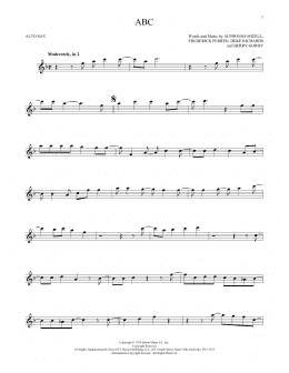 page one of ABC (Alto Sax Solo)