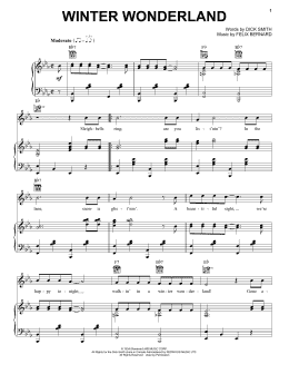 page one of Winter Wonderland (Piano, Vocal & Guitar Chords (Right-Hand Melody))