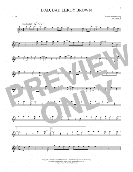 page one of Bad, Bad Leroy Brown (Flute Solo)