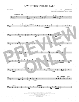 page one of A Whiter Shade Of Pale (Trombone Solo)