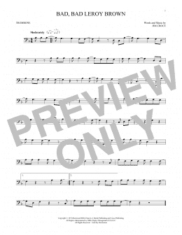 page one of Bad, Bad Leroy Brown (Trombone Solo)