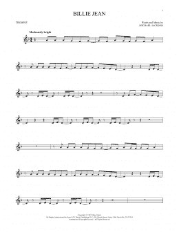 page one of Billie Jean (Trumpet Solo)