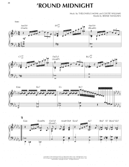 page one of 'Round Midnight (Piano Solo)