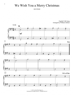 page one of We Wish You A Merry Christmas (Piano Duet)