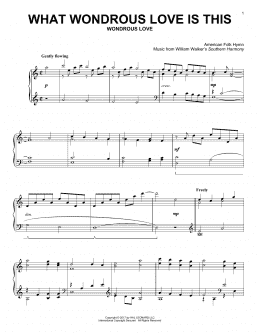 page one of What Wondrous Love Is This (Piano Solo)