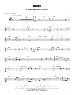 page one of Brazil (Soprano Sax Transcription)