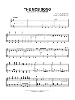 page one of The Mob Song (from Beauty And The Beast) (Piano Solo)